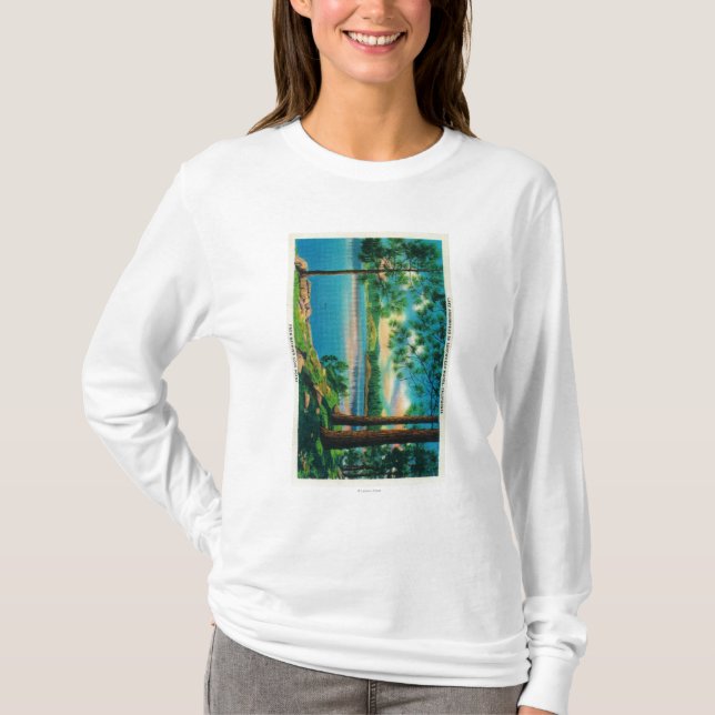 Badningcoven pekar på sjöarrowheaden t-shirt (Framsida)