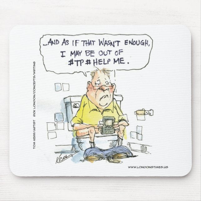 Badrum Inte För Sociala Nätverk Roliga T-Shirts &  Musmatta (Framsidan)