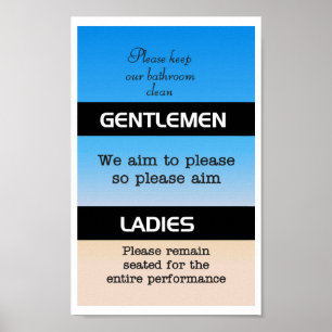Badrumetikett Poster