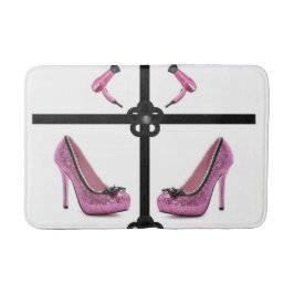 badrumsformat för rosa blowdryer badrumsmatta