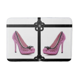 badrumsformat för rosa blowdryer badrumsmatta