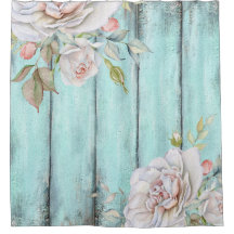 Badrumsgardin i shabby country chic-stil