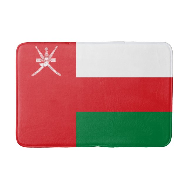 Badrumsmattor med Omans flagga (Framsidan)