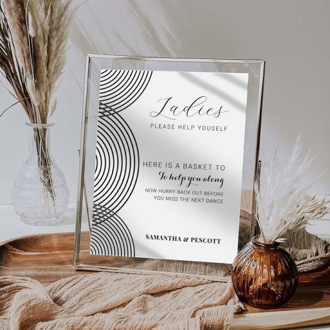 Badrumsskylt för Boho bröllop Poster (Skapare uppladdad)