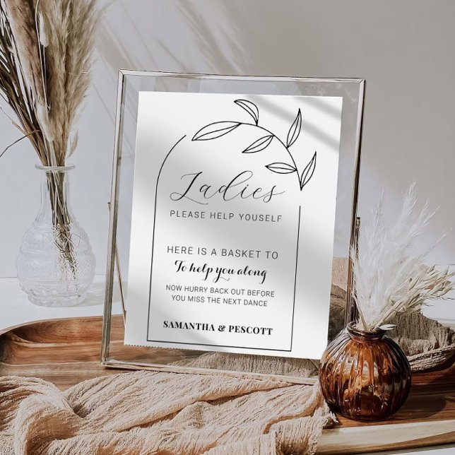 Badrumsskylt för modern Arch bröllop Poster (Skapare uppladdad)