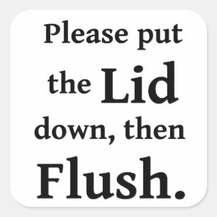 Badrumstömning Fyrkantigt Klistermärke