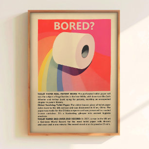 Badrumsväggkonst Retro Toalettkonst Rolig Toalettk Poster