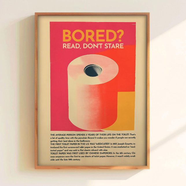 Badrumsväggkonst Retro Toalettkonsttryck Rolig Ba Poster (Skapare uppladdad)