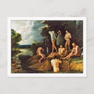 Badscenen av Michael Sweerts Vykort