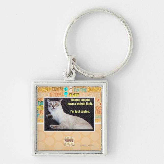 Badskor bör ha en vägagräns fyrkantig silverfärgad nyckelring (Framsidan)