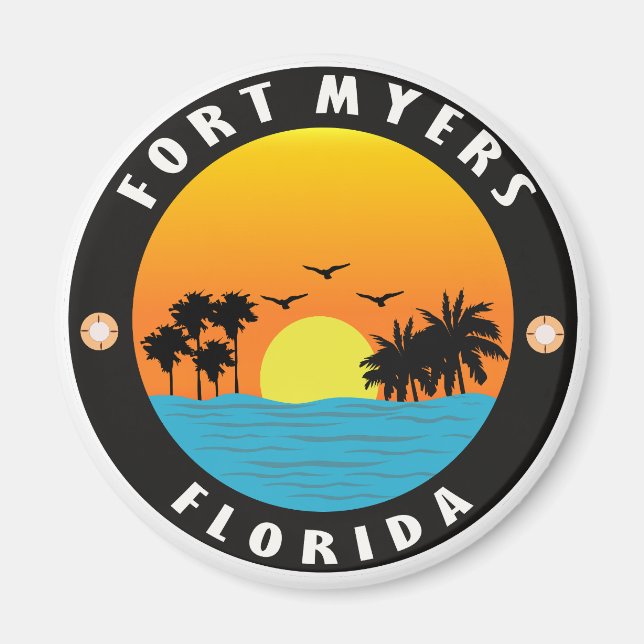 Badstranden Florida-fort myers Magnet (Framsidan)
