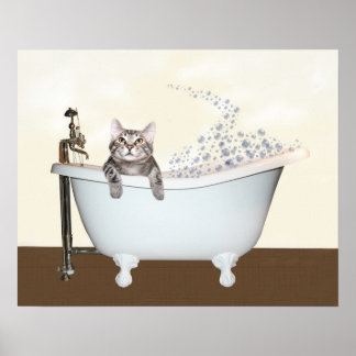 Badtid i kattunge poster