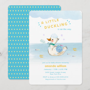 Badtid Liten Ankunge Baby Shower Inbjudningar