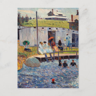 Badtimmen efter Renoir Impressionist Painting Vykort