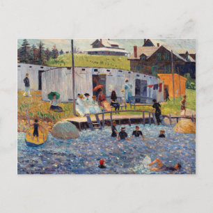 Badtimmen efter Renoir Impressionist Painting Vykort