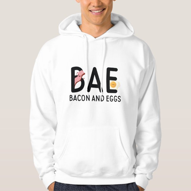 BAE Bacon Och Ägg Hoodie (Framsida)