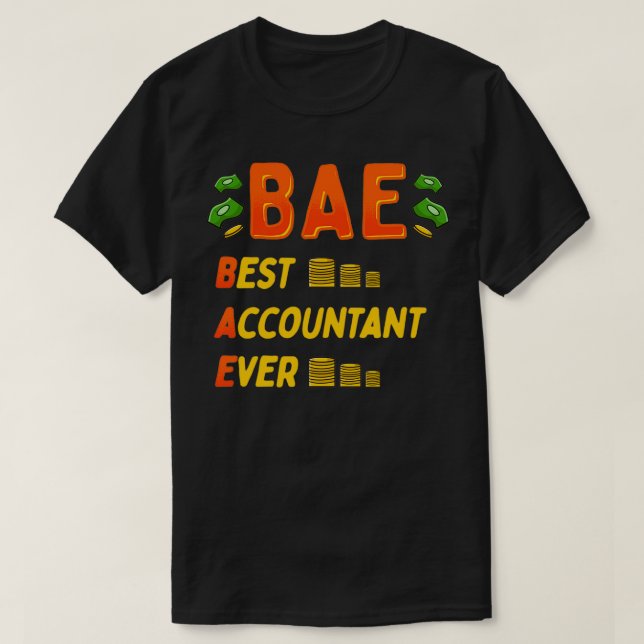 BAE Bästa revisor någonsin Cute amp Funny Accounti T Shirt (Design framsida)
