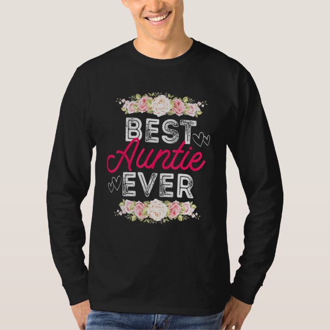 Bae Best Auntie All Blommigt Graphic Moster Women T Shirt (Framsida)