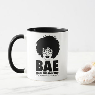 BAE: Black and Educated African Black Woman Mugg
