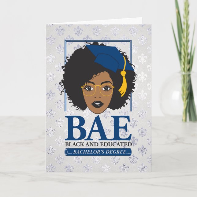 BAE Black and Educated Bachelor's Studenten Kort (Framsida)