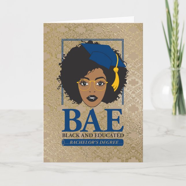 BAE Black and Educated Bachelor's Studenten Kort (Framsida)