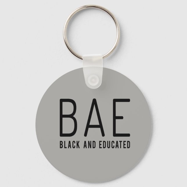 BAE Black and Educated Keychain Nyckelring (Framsida)