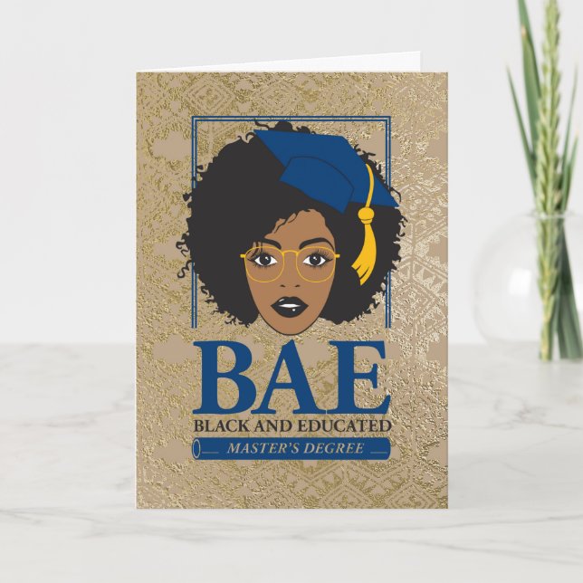 BAE Black and Educated Master's Degree Studenten Kort (Framsida)