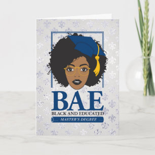 BAE Black and Educated Master's Degree Studenten Kort
