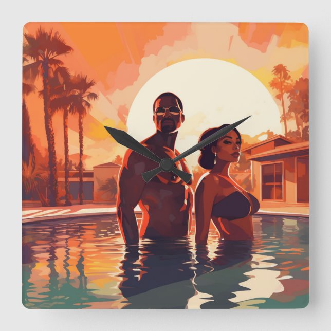 BAE-CATION #2 FYRKANTIG KLOCKA (Framsida)