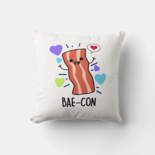 Bae-con Cute Bacon Pun Kudde