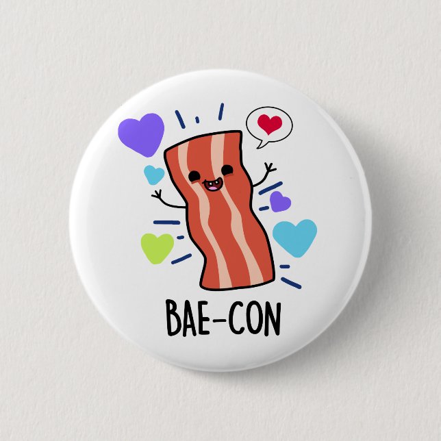 Bae-con Funny Bacon Pun Knapp (Framsida)