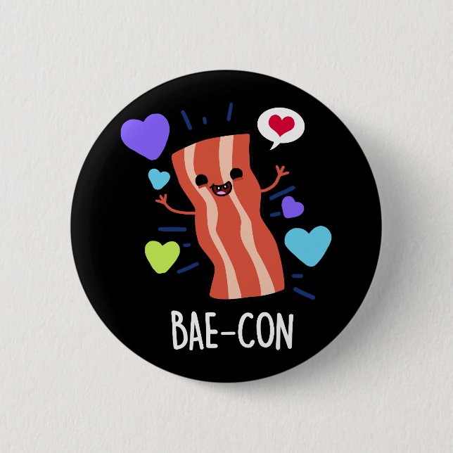 Bae-con Funny Bacon Pun Knapp (Framsida)