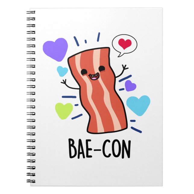 Bae-con Rolig Bacon-vits  Anteckningsbok (Framsidan)