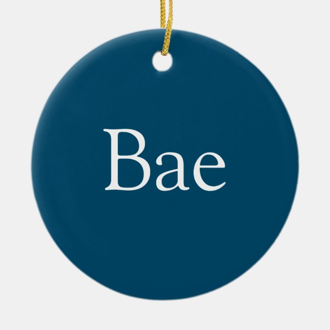 Bae Definition Make Man Kärlek Blå Julgransprydnad Keramik (Framsidan)