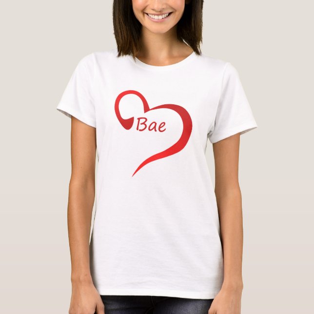 Bae hjärtaskjorta t-shirt (Framsida)