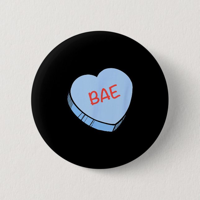 “Bae” Konversationshjärtan Alla hjärtans dag  Knapp (Framsida)
