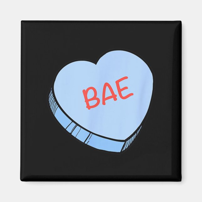 “Bae” Konversationshjärtan Alla hjärtans dag  Magnet (Framsidan)