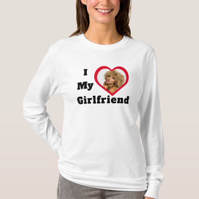Bae Personlig Anpassningsbar Photo I Kärlek My Gir T Shirt (Framsida)