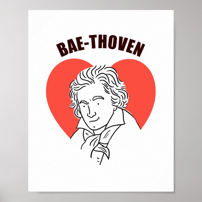 Bae-Thoven Classical Music Pun Poster (Framsidan)