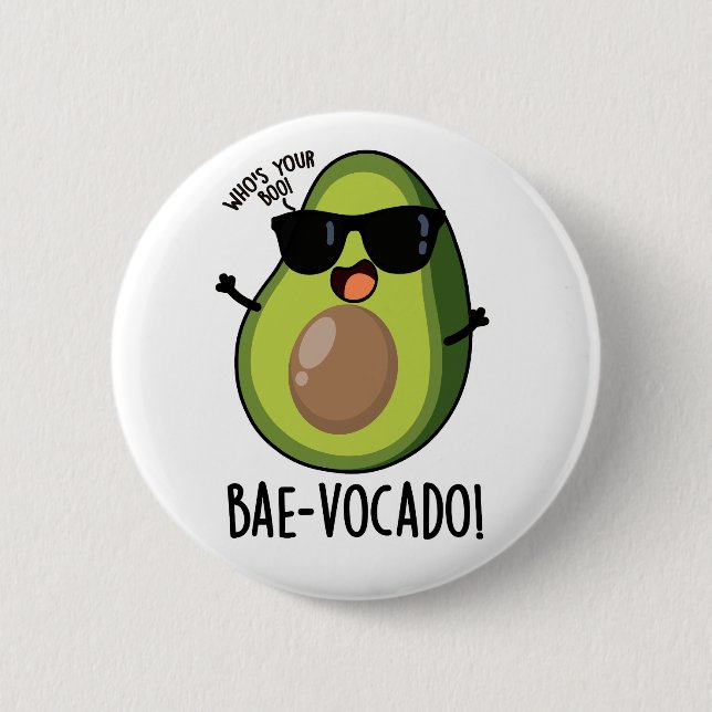 Bae-vocado Funny Avocado Pun Knapp (Framsida)