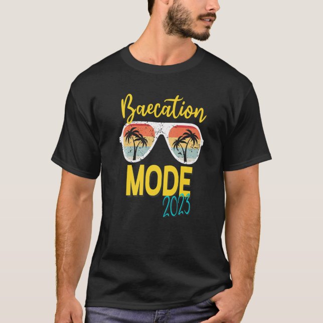 Baecations Mode 2023 Matching Par Resa Beach V T Shirt (Framsida)