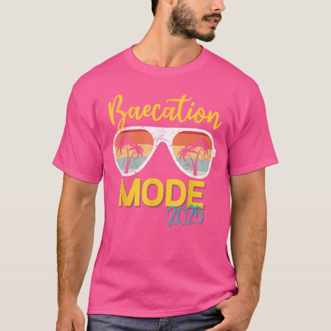 Baecations Mode 2025 Matching Par Resa Beach V T Shirt (Framsida)