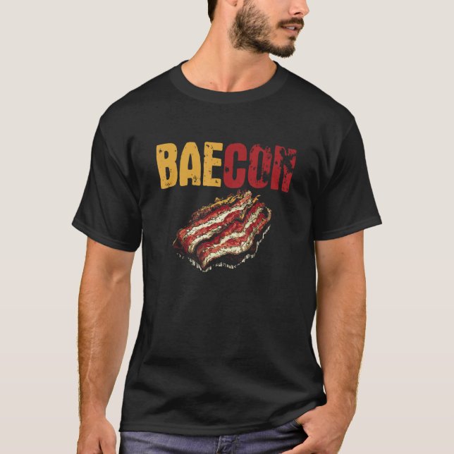 Baecon Bacon   Bacon Bae  Pun T Shirt (Framsida)