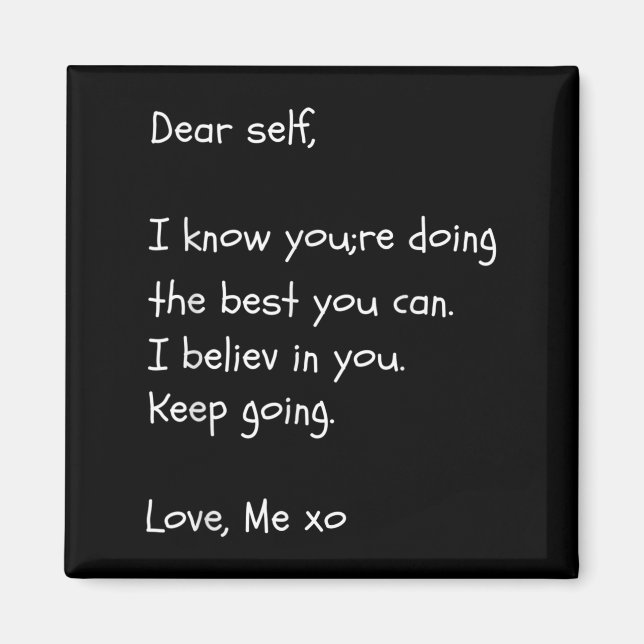 Bäf Self Quote Mental Health Awareness Shirt Moti Magnet (Framsidan)