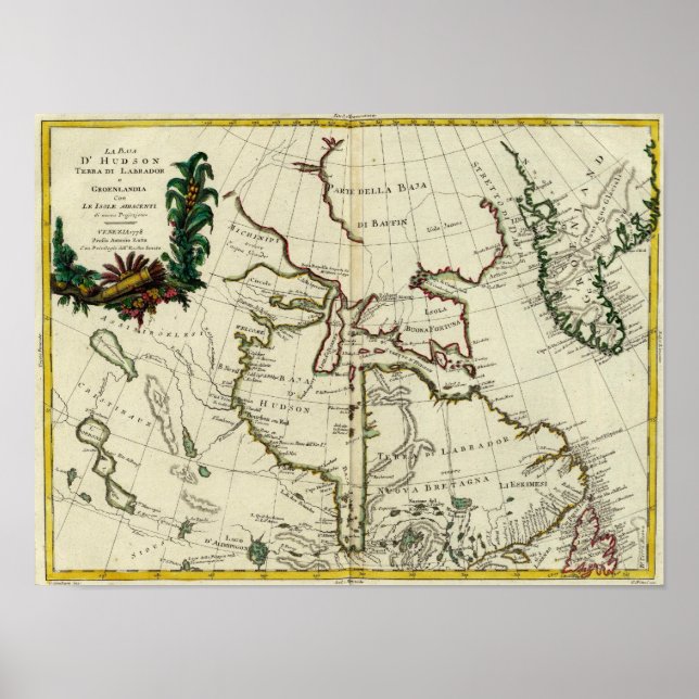 Baffin Bay Nordatlanten Poster (Framsidan)
