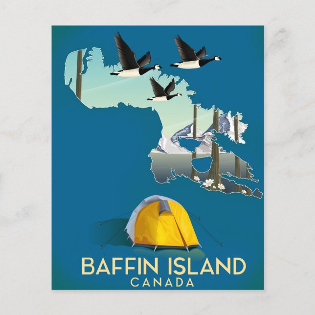 Baffin Island karta Kanada reseaffisch (Framsida)