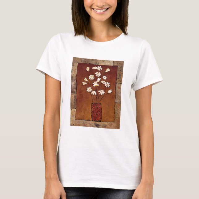 BAG12 vit Flowers.tif T Shirt (Framsida)