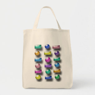Bag - 3D-knappar Tygkasse