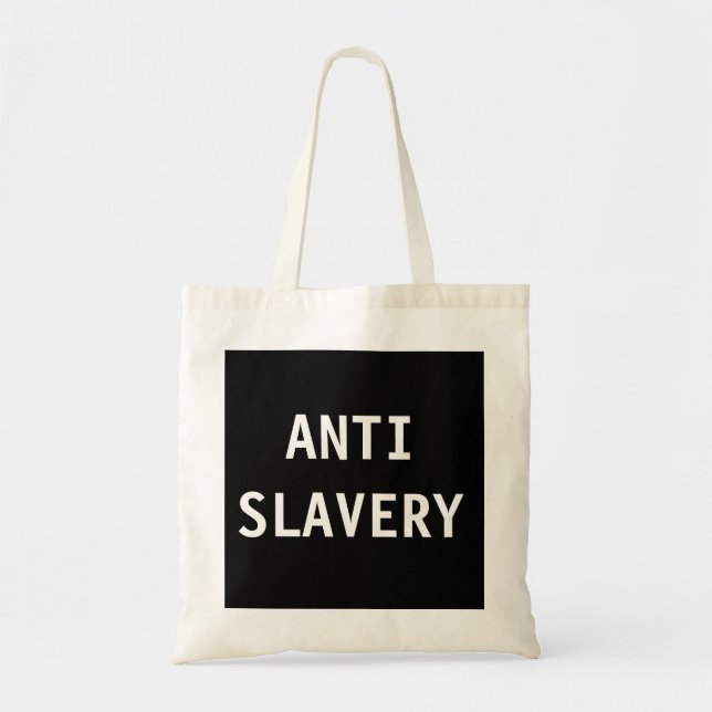 Bag Anti Slavery Black Tygkasse (Framsidan)