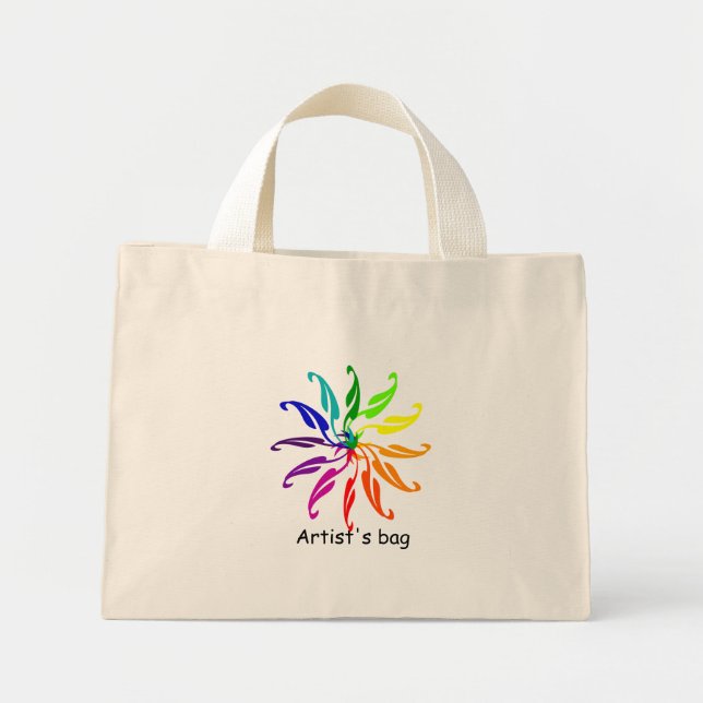 Bag - Artists färg Wheel Mini Tygkasse (Framsidan)